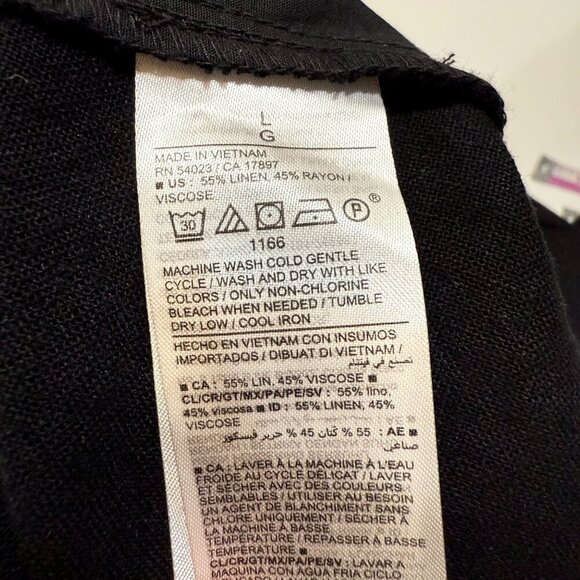 Old Navy Womens Black Jack Linen Trouser Shorts L Office Classic Academia - Picture 4 of 4